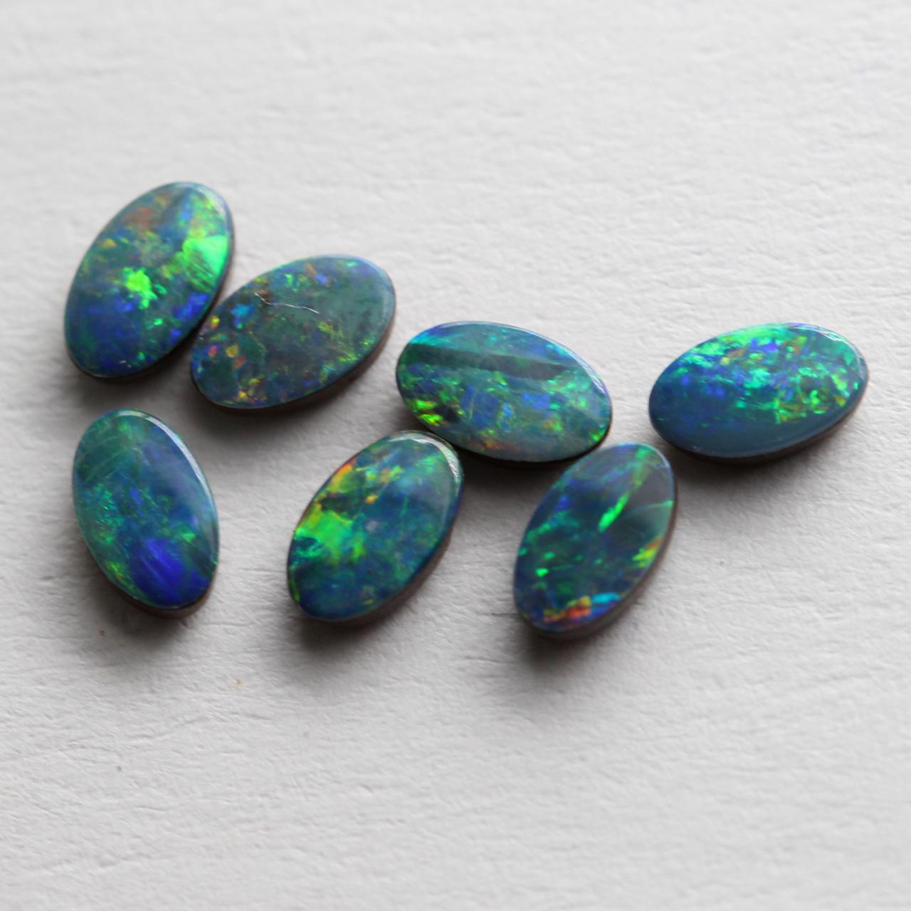 Australian Doublet Opal Gemstone Natural Loose Cabochon Mixed Shape Good Quality