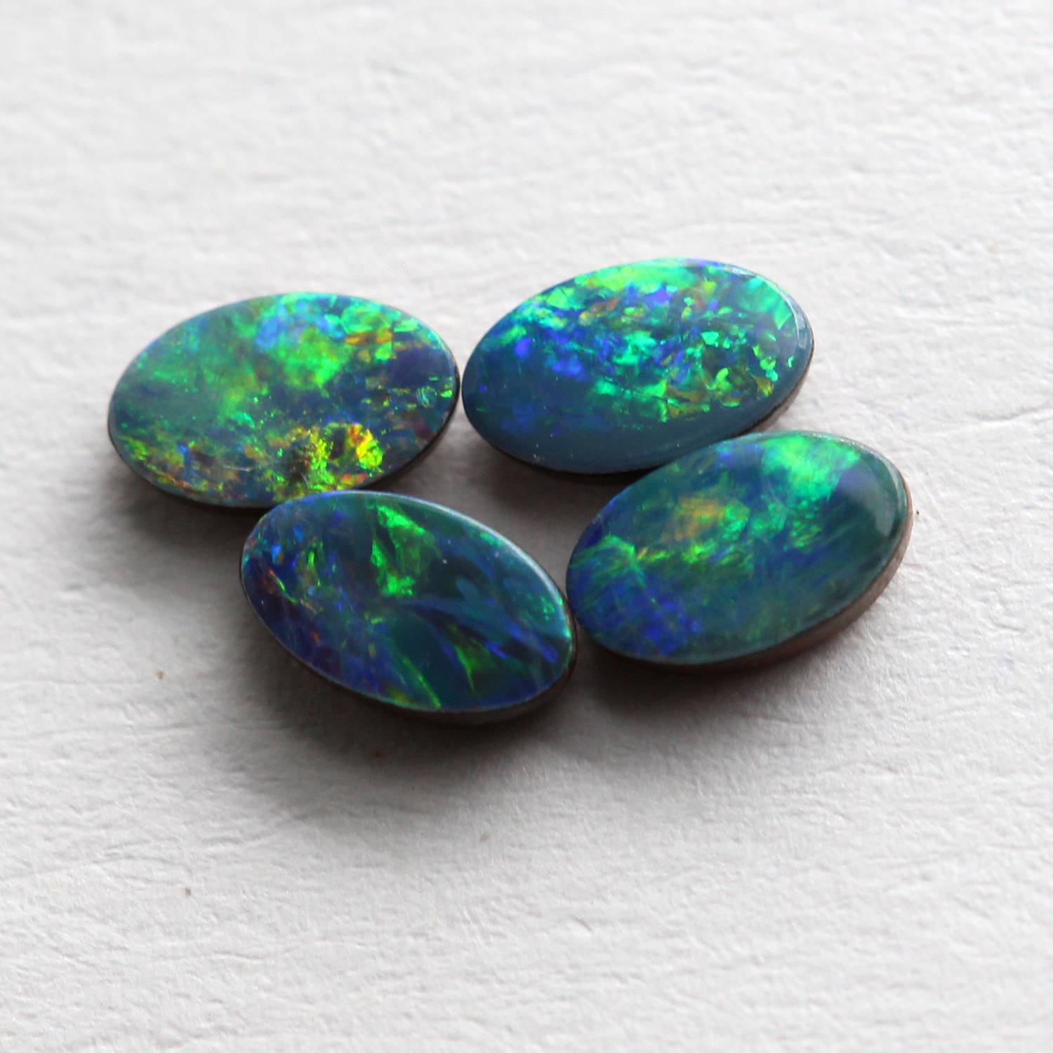 Australian Doublet Opal Gemstone Natural Loose Cabochon Mixed Shape Good Quality